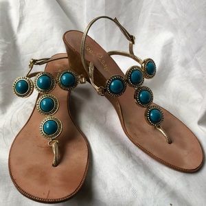 Lily Pulitzer Jubilee palm beach Wedge Sandal 9M!!